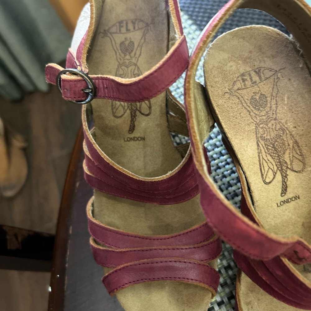 Fly London Women's Red Strappy Sandals